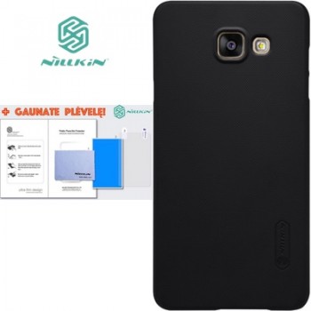 Nillkin f. shield dėklas juodas + plėvelė (Samsung galaxy a7 2016 telefonui)